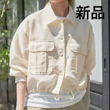 Spick and Span 오간자 셔츠 블루종 베이지 F