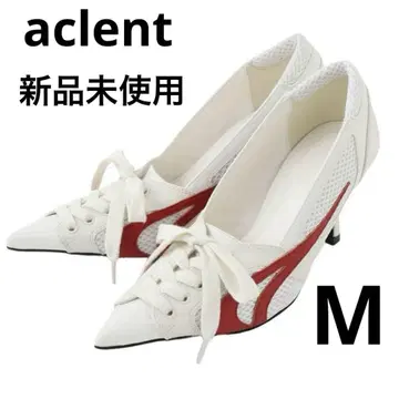 ACLENT 스니커즈 펌프스 스니커즈 힐 메쉬 화이트