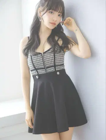 tika 체크 미니 드레스