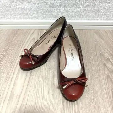 [컨디션 최상] 긴자 카네마츠 카네마츠 힐 펌프스 22cm 와인 레드