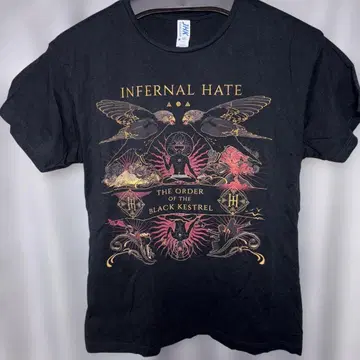 레어! INFERNAL HATE 티셔츠 밴드 아트