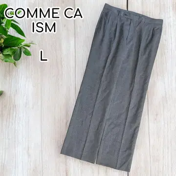 COMME CA ISM 슬랙스 울 혼방 센터 프레스 포멀 오피스