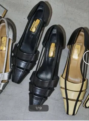 GRISE 4cm 내로우 스퀘어 컷 세퍼레이트 펌프스