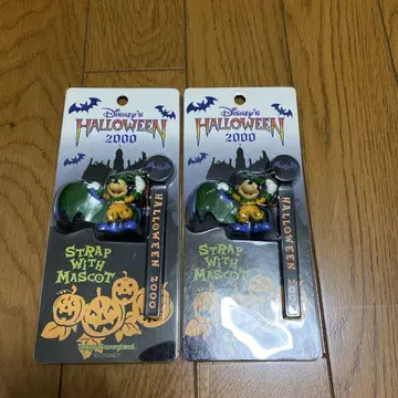 [ 미사용 새상품 ] 빈티지 2000년 디즈니 할로윈 스트랩 2개 세트