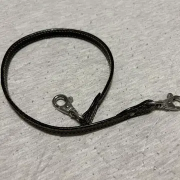 블랙 가죽 지갑 체인 약 51cm