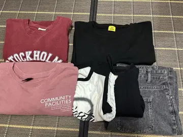 T셔츠 데님 맨투맨 롱티