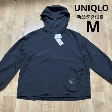 택 포함 새상품 UNIQLO 유니클로 포켓터블 UV컷 후드티 M 블랙