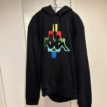 MARCELLO BURLON XL 블랙 멀티 컬러 후드티