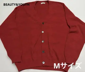BEAUTY&YOUTH 아가일 링크스 패턴 V넥 가디건 M