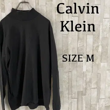 [ 새상품급 ] Calvin Klein 긴팔T셔츠 사이즈M 블랙 하이넥