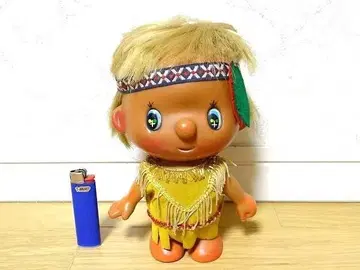 70년대 빈티지 일본제 M.T.P 인디언 소프트 비닐 인형 당시 물품