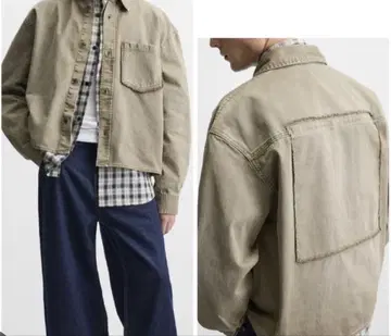 ZARA 릴랙스핏 패치 셔츠 자켓 새상품 M