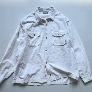 [메탈 버튼] BILLALONG 코듀로이 셔츠 화이트 XL