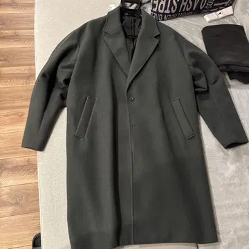 ZARA 다크 그린 체스터 코트 L 사이즈