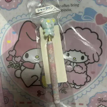 키키라라 곰 마스코트 부착 샤프 펜슬