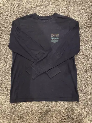 patagonia 롱 슬리브 T셔츠 M 사이즈 네이비