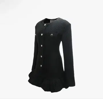S tweed balloon dress mini theredthread