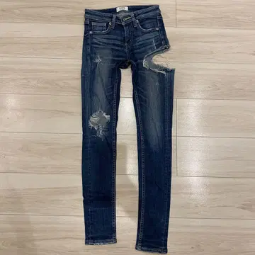 GYDA SIDE RIPPED 스키니 데님 팬츠