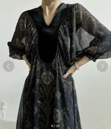 새상품급 아메리빈티지 VELOUR DOCKING SCARF DRESS