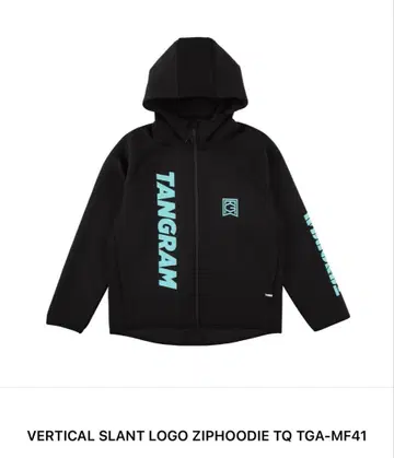 TANGRAM VERTICAL SLANT LOGO ZIPHOODIE TQ