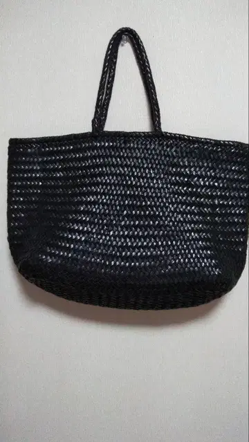 휴먼 우먼 다크 브라운 뜨개질 토트백