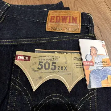 EDWIN 505 ZXX 데님 팬츠 34인치