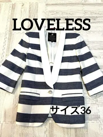LOVELESS 스트라이프 테일러드 자켓 36