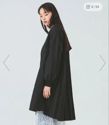 Ray BEAMS 백 턱 지퍼 코트 F