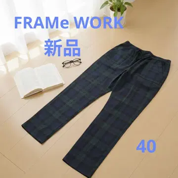 FRAMeWORK 인기! 타탄 체크 패턴 릴랙스 팬츠 캐주얼