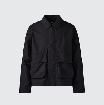 유니클로C 코튼 숏 블루종 블랙 XL
