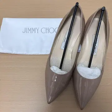 지미추 베이지 스틸레토 힐