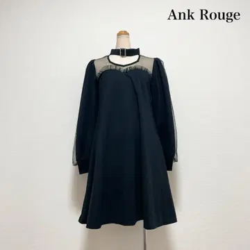 Ank Rouge 튤 레이스 원피스 초커 블랙 지뢰계 서브컬쳐
