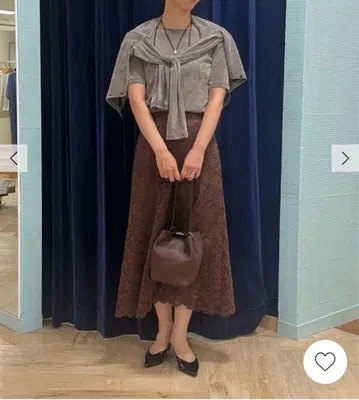 플로키 튤 가디건 보트넥 풀오버 티셔츠