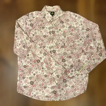 꽃무늬 코튼 버튼 다운 셔츠 영 사이즈 3