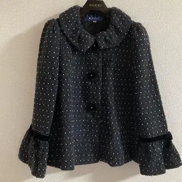 M'S GRACY 도트 벨로아 리본 숏코트 40