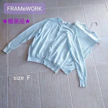 컨디션 최상 FRAMeWORK 프레임워크 린넨 앙상블 가디건