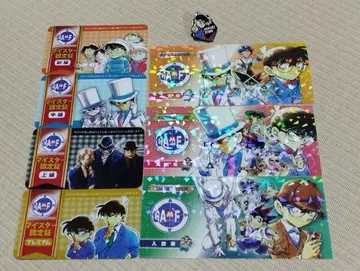 아오야마 고쇼 고향관 명탐정 코난 입장권 마이스터 인증서 인증 배지 8점