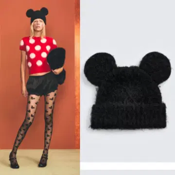 ZARA disney 미키 귀 니트 모자