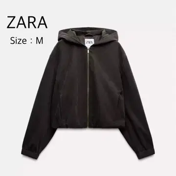 [ 새상품급 ] ZARA 텍스처 봄버 자켓 후드 M