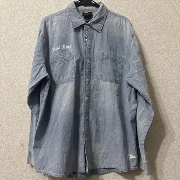 BAD BOY 데님 셔츠 3L 라이트 블루