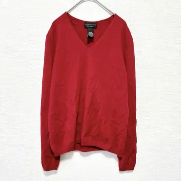 croft&barrow [ M ] 니트 캐시미어 100% V넥 빨간색