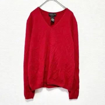 croft&barrow [ M ] 니트 캐시미어 100% V넥 빨간색