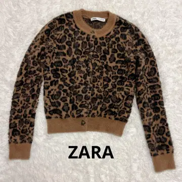ZARA 레오파드 무늬 긴팔 니트 스웨터 USA 5