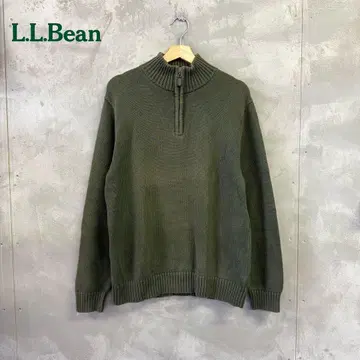 L.L.BEAN 하프 지퍼 코튼 스웨터 엘엘빈