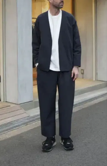 매뉴얼 알파벳 저지 팬츠 와이드 차콜 사이즈 3 L 사이즈