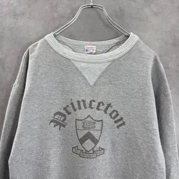 90s 복각 Champion 양V 잉크 프린트 프린스턴 대학 맨투맨