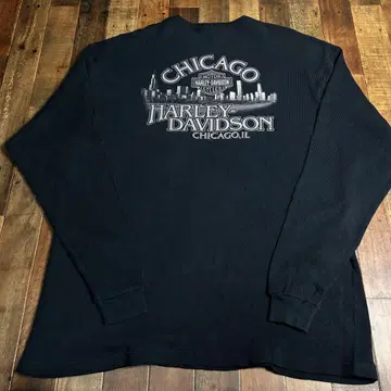 초레어 할리데이비슨 와플 편직 빅 사이즈 롱 T XXL