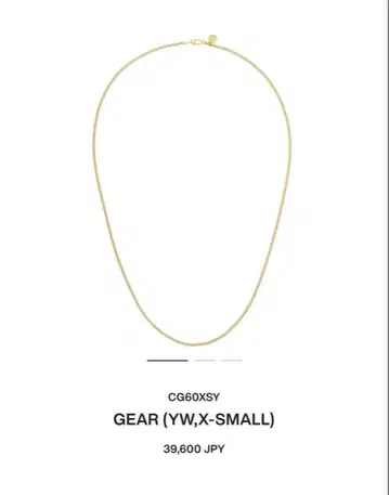 GEAR (YW, X-SMALL) 골드 목걸이 X-SMALL