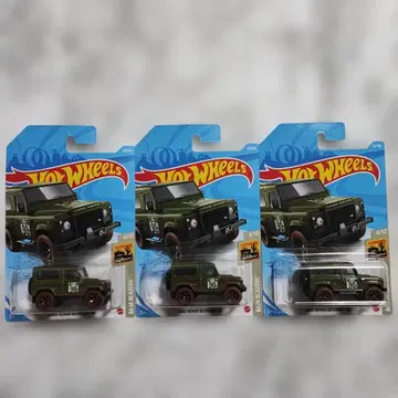 Hot Wheels 랜드로버 디펜더 90 머드 스플래터 3대 세트