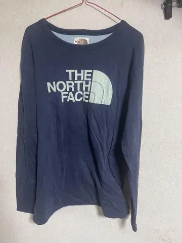 THE NORTH FACE 네이비 XL 로고 긴팔 티셔츠